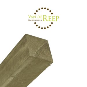 Weidepalen Vierkant 10x10 in diverse lengtes - Tanalith-E Verduurzaamd